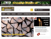Tablet Screenshot of brennholz-widmer.ch